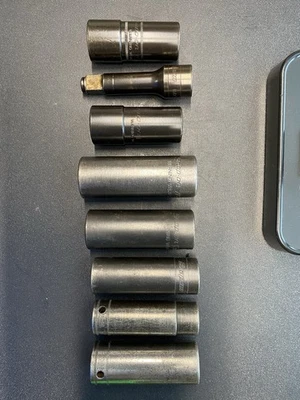 Snap On 2003LN 19/21 mm 3/4"-13/16" Flip LUG NUT Socket Set w/Ext +5 Deep Impact - Image 1 of 4