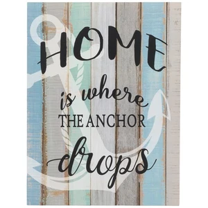 Northlight 16" Home is Where the Anchor Drops Wall Sign - Picture 1 of 6