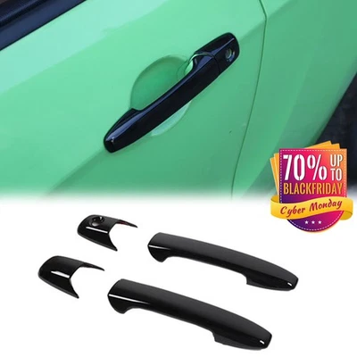 Black Door Handle Cover Trim Decoration For Ford Mustang 2004-2014 Accessories Foto 1 de 4
