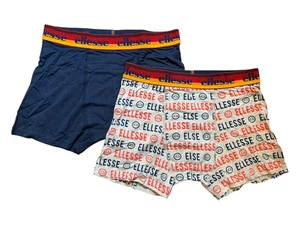 ELLESSE HERREN BOXERSHORTS 2ER PACK TRUNKS BAUMWOLLE MEHRFARBIG BLAU - Bild 1 von 6