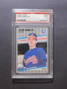 1989 Fleer - John Smoltz - Atlanta Braves - #602 - PSA 9 - Picture 1 of 2