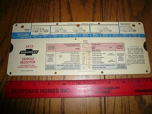 1973 Chevrolet Vehicle Selector for Campers & Recreational Vehicles - Vintage  - Picture 1 of 3