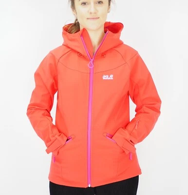 Womens Jack Wolfskin Snow Sports 1306291 Orange Coral Warm Windproof Jacket - Image 1 of 4