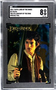 The Lord Of The Rings #3 Frodo SGC 8 Topps 2001 Special Foil LOTR First Year