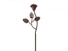 Stake 92 cm Rose With Leaves Raw Steel Pack Of Three Garden Pride