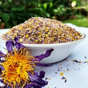 50g Blue Lotus Tea Cut Dried 100% Organic Nymphaea Caerulea Natural Herbal Tea - Picture 1 of 6