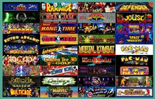 Arcade 1Up Cabinet Marquee Prints for Custom Backlit 1up Marquee