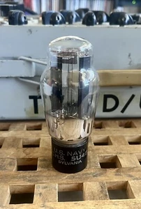 1940’s Sylvania U.S. Navy C.H.S. 5U4G Tube Hanging Filaments Dimple Foil Getter - Picture 1 of 6