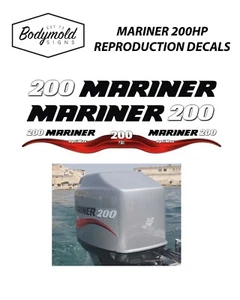 MARINER 200hp two stroke 2006 style outboard reproduction decal set - Picture 1 of 1
