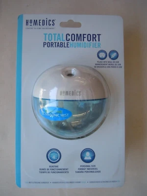 HoMedics Total Comfort Porta Humidifier Micro Fine Mist USB or Wall -HUM-CM10F - Image 1 of 2