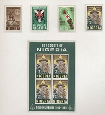 Nigeria 1965 50° Scout in Nigeria serie cpl e BF nuova integra MNH T1289