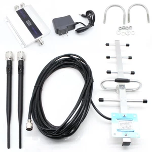 GSM 900MHZ Mobile Phone Signal Amplifier Repeater Network Booster +Yagi Antenna - Picture 1 of 13