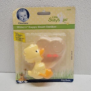 Vintage Gerber Little Suzy's Zoo Witzy's Happy Heart Teether Baby Toy - Rare - Picture 1 of 12