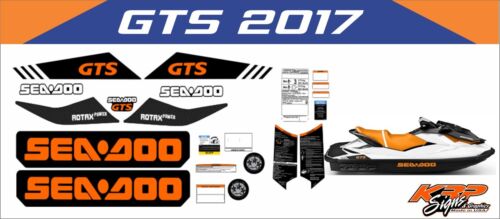 SEADOO GTS 2017 Graphics / Decal / Sticker Kit ORANGE
