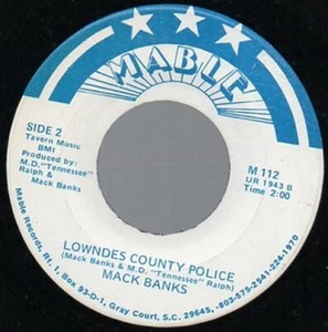 Rockabilly Mack Banks Inflation and Lowndes County Police on Mable Records - Picture 1 of 2