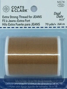 Coats and Clark ~ (N574) - Extra Strong Denim Thread - Jeans Gold, 70 yd - Picture 1 of 1