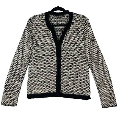 Chaqueta Cárdigan Tejida J. McLaughlin Talla L Elastizada Profesional Carrera Oficina Usada en Excelente Condición Foto 1 de 4