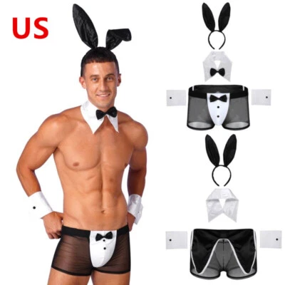 Men's Lingerie Gentleman Cosplay Tuxedo Waiter Outfits Underwear Boxer Briefs - Photo 1/2