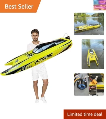 Lancha rápida RC sin escobillas de 27,5" - Velocidad máxima 65 km/h para emocionantes aventuras acuáticas Foto 1 de 4