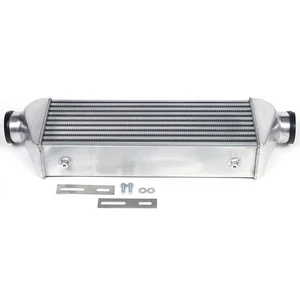 3 Inch Inlet Outlet Aluminum Polished Turbo Intercooler Front Mounted Universal - Foto 1 di 10