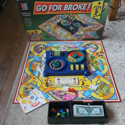 GO FOR BROKE BOARD GAME MB GAMES 1993 COMPLETE VINTAGE - Image 1 of 4
