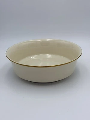LENOX ETERNAL IVORY/GOLD BAND 7-1/2" DIAMETER COUPE SOUP BOWL MADE IN USA!