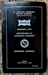 St Louis-San Francisco Railway Company Engineers Schedule, Revised March 1, 1980 - Picture 1 of 9