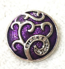3D PURPLE TREE 18mm/20mm GINGER SNAP BUTTON POPPER FOR INTERCHANGEABLE JEWELRY