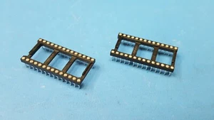 IC SOCKET, 28 PIN DIP, Machine Screw, Tin/Lead Mfr:Augat Mfr # 828-AG38D (4 pcs) - Picture 1 of 4