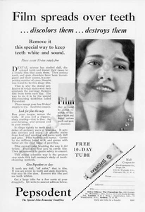 Pasta de dientes Pepsodent 1929 dientes limpios antiguo anuncio impreso vintage ¡Decoración de regalo! (401) - Imagen 1 de 1