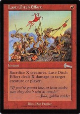 Last-Ditch Effort *PLAYSET* Magic MtG x4 Urza's Legacy SP