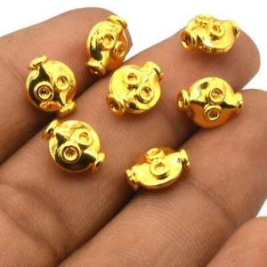 9 Stück 10X8X5MM Bali Perlen 18K Vergoldet Schmuck Herstellung Perlen 48 - Bild 1 von 4