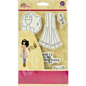 Prima Julie Nutting FIONA Doll Cling Stamps 6 pc Cards Planner Tags 913038 - Picture 1 of 2