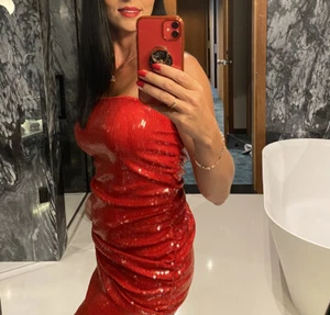 Coctail Red Xmas Christmas Mini Party Sexy Strech Dress - Picture 1 of 5