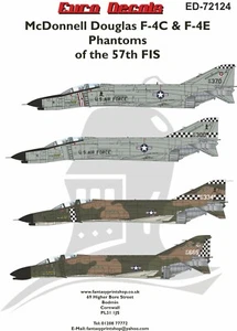 DECALCOMANIE EURO TRASFERIMENTI MCDONNELL DOUGLAS F-4C F-4E PHANTOMS 57TH FIS ED72-124 - Foto 1 di 6
