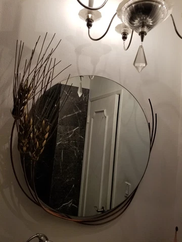 Signed Curtis Jere wheat sheath mirror Cover