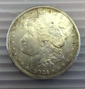 1921-D-MORGAN SILBER DOLLAR-FETTE DETAILS 90% FEINSILBER-GÜNSTIGER VERSAND. - Bild 1 von 2
