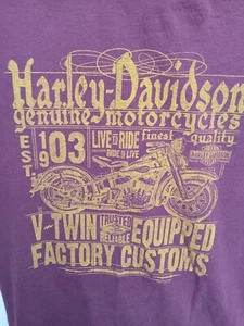 Vintage Harley Davidson Shirt Mens M Red Motorcycle Racing V Twin Engine Shield - Picture 1 of 7