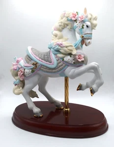 Lenox Carousel Horse Pastel Pink Blue Ribbons Bows 1st in Series 1987 Vintage - Picture 1 of 6