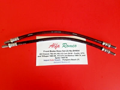 Manguera de freno delantera Alfa Romeo OEM (2) - Spider, GTV, Berlina, Duetto, Giulia/Ti Foto 1 de 3