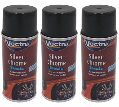 3x Vectra® Silver Chrome Basis Spezial Grundierung 150ml Haftgrund Spray Primer - Bild 1 von 2