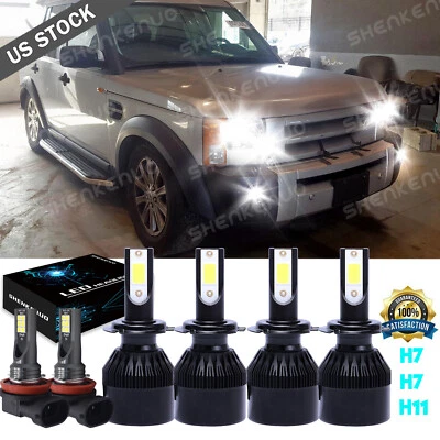 Faro LED alto y bajo para Land Rover LR3 2005-2009 6000K + bombillas antiniebla - 6 piezas Foto 1 de 4