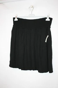 NEU MIT ETIKETT GRÖSSE MEDIUM GUTE FÄDEN SCHWARZER LEICHTER ROCK MIT ELASTISCHEM BUND 8037 - Bild 1 von 4