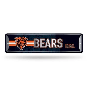 NFL Chicago Bears Home Décor Metal Street Sign (4" x 15") - Great for Home, O... - Picture 1 of 8