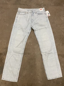NWT LEVI'S 505 Regular Fit Light Stone Washed Denim Men's Jeans 36W x 34L - Picture 1 of 13