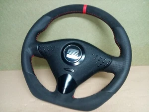 Volante deportivo Seat Arosa 6H Ibiza II 6K NUEVO FUNDA PIEL nuevo funda - Imagen 1 de 3