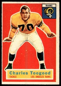 1956 Topps Charles Toogood Los Angeles Rams #54