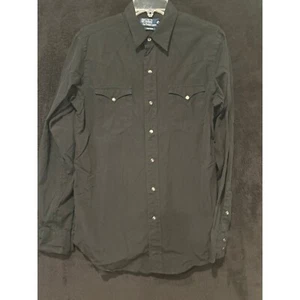 Camisa Polo Ralph Lauren Western Manga Larga Abotonada Estilo Vaquero Mediana - Imagen 1 de 6