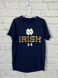 NEW Under Armour Notre Dame Fighting Irish Youth Boys Shirt Size YSM - Picture 1 of 4