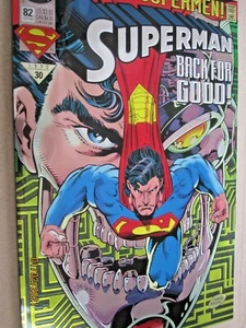 1993 DC COMICS SUPERMAN BACK FOR GOOD #82 CHROMIUM COVER - Picture 1 of 8